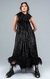 Image of Vestido com plumas preto