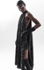Vestido bordado paetê listrado preto - comprar online