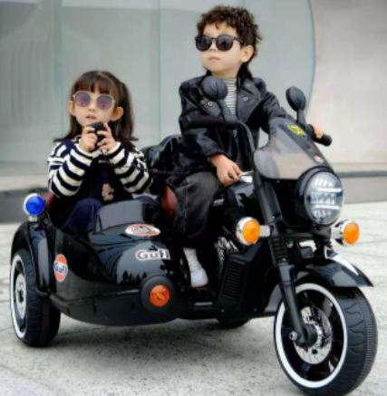 Motocicleta elétrica infantil, carro de triciclo, motocicleta