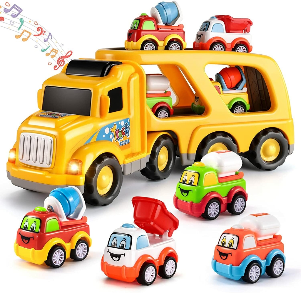 Kit 4 Caminhão Truck Construção 17 Cm Brinquedo Infantil