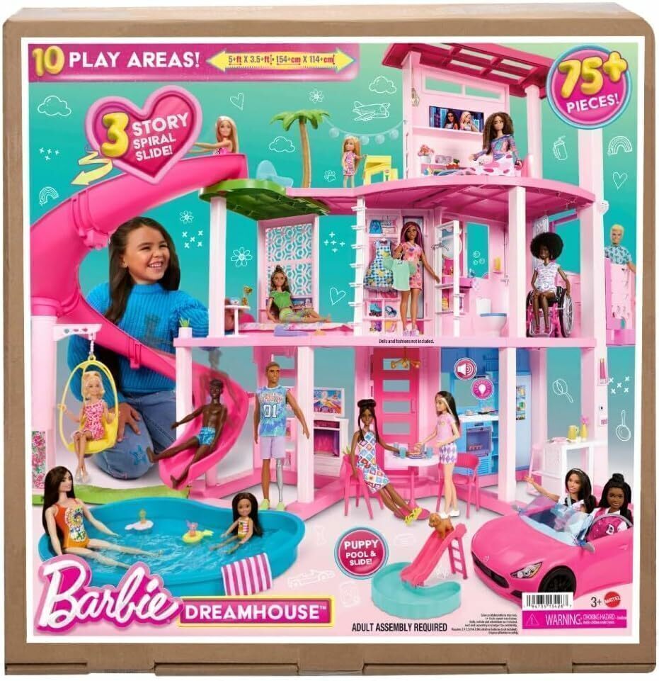 Casa Da Barbie Infantil Rosa 36 Móveis E Brinde