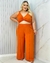 Conjunto Calça Pantalona e Cropped Plus Size Terracota - comprar online