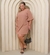 Vestido Feminino Detalhe nas Costas Plus Size Nude - loja online