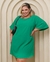 Imagem do Vestido Feminino Detalhe nas Costas Plus Size Verde