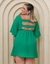 Vestido Feminino Detalhe nas Costas Plus Size Verde - Lubella Plus Size e Folheados Atacado