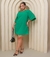 Vestido Feminino Detalhe nas Costas Plus Size Verde na internet