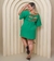 Vestido Feminino Detalhe nas Costas Plus Size Verde - loja online