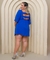 Vestido Feminino Detalhe nas Costas Plus Size Azul