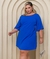 Vestido Feminino Detalhe nas Costas Plus Size Azul - Lubella Plus Size e Folheados Atacado