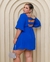 Imagem do Vestido Feminino Detalhe nas Costas Plus Size Azul