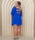 Vestido Feminino Detalhe nas Costas Plus Size Azul - loja online