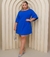 Vestido Feminino Detalhe nas Costas Plus Size Azul - comprar online