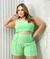 Conjunto Short e Cropped Plus Size Verde Claro - comprar online