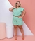 Conjunto Short e Camisa Plus Size Verde Claro na internet