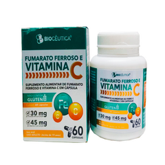 Fumarato Ferroso e Vitamina C - 60 Caps