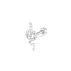 Piercing Helix Snake base reta Prata 925