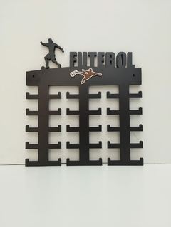 PORTA MEDALHAS FUTEBOL 35X40 MDF PRETO 6 MM - loja online