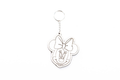 KIT 50 CHAVEIROS MICKEY/MINNIE MDF 3MM BRANCO