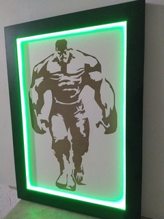 QUADRO HULK LED 70X50 MDF - loja online