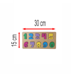 BRINQUEDO EDUCATIVO NUMERAIS COLORIDO MDF 15X30 - comprar online