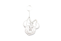 KIT 50 CHAVEIROS MICKEY/MINNIE MDF 3MM BRANCO