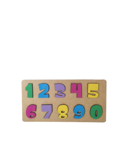 BRINQUEDO EDUCATIVO NUMERAIS COLORIDO MDF 15X30