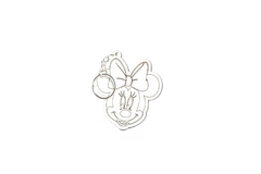 KIT 50 CHAVEIROS MICKEY/MINNIE MDF 3MM BRANCO na internet