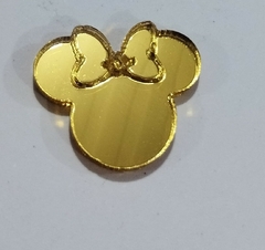 APLIQUE MINNIE ACRILICO DOURADO 1,5 CM C/25 UNI - comprar online