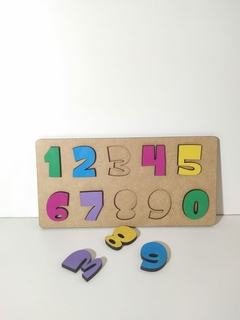 BRINQUEDO EDUCATIVO NUMERAIS COLORIDO MDF 15X30 - loja online