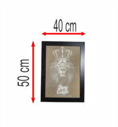 QUADRO JESUS CRISTO LEAO DE JUDAH EM MDF 40X50 - comprar online