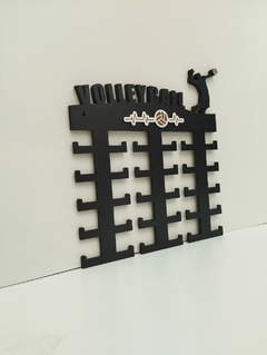 Imagem do PORTA MEDALHAS VOLEI 35X40 PRETO 6MM