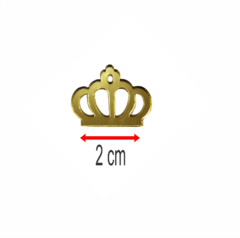 APLIQUE COROA ACRILICO DOURADO 2 CM C/25UNI - comprar online