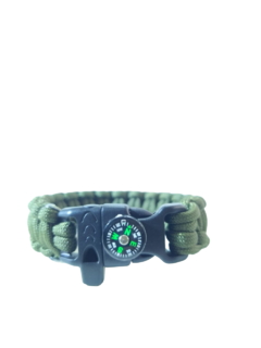 PULSEIRA PARACORD BUSSOLA VERDE - Infinity Laser