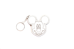 KIT 50 CHAVEIROS MICKEY/MINNIE MDF 3MM BRANCO - loja online