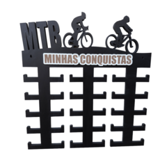 PORTA MEDALHA BIKE 35X39 MDF PRETO 6MM