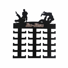 PORTA MEDALHA JIU JITSU 40X35 MDF PRETO 6MM