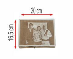 PORTA RETRATO 16,5X20 SANFONADO MDF BRANCO GRAVADO A LASER - comprar online