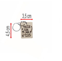 KIT 10 CHAVEIROS DIAS DOS PAIS MDF CRU 4,5X3,5 CM - comprar online