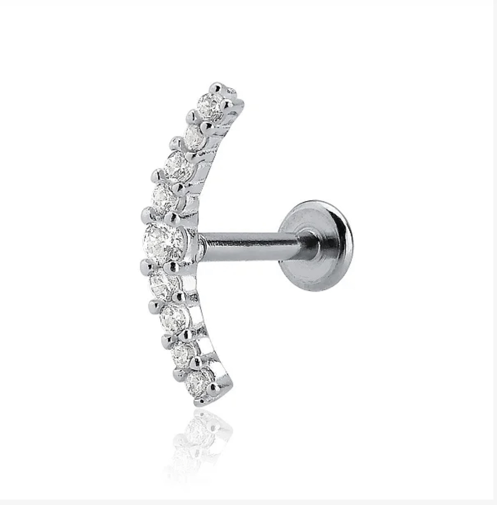 Piercing Helix Prata 925 Cluster Cravejado Piercings com design e