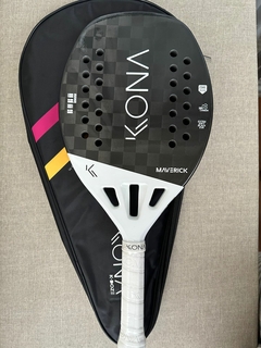 Raquete de Beach Tennis Kona Maverick White Carbono 18k 2023 + 01 Grip + 01 Bola BT - comprar online