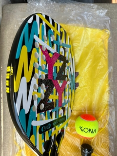 Raquete de Beach Tennis Yzzy Misty Black Carbon + 01 Grip + 01 Bola BT - loja online