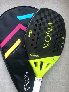 Raquete de Beach Tennis Kona Maverick Lemon Carbono 18k 2023 + 01 Grip + 01 Bola BT - loja online