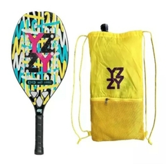 Raquete de Beach Tennis Yzzy Misty Black Carbon + 01 Grip + 01 Bola BT - comprar online