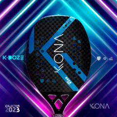 Raquete de Beach Tennis Kona K-Doze Laser Blue 2023 + 01 Grip + 01 Bola BT - Raquetes Usadas BT