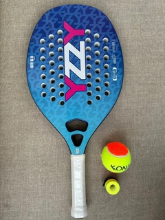 Raquete de Beach Tennis Yzzy Friends Blue Carbon + 01 Grip + 01 Bola BT na internet