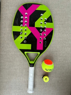 Raquete de Beach Tennis Yzzy 048 Green Carbon + Brindes