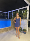 Vestido de Beach Tennis de Alcinha Cor Azul Marinho