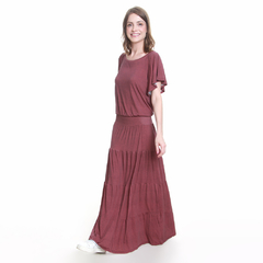 Vestido Longo Vinho