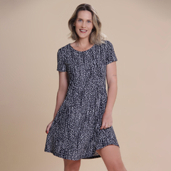 Vestido Trapézio Preto e Branco - comprar online