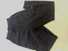 CALÇA JOGUER BOLSO CARGO LINHO - PRETO M - comprar online